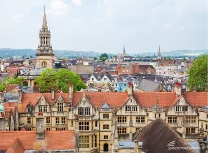 Vista della città di Oxford